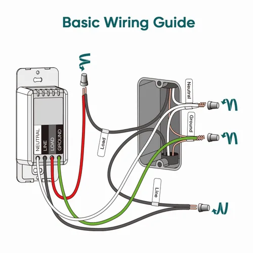 Vista 7 de TREATLIFE Interruptor de luz inteligente, interruptor de luz WiFi de 2.4 GHz, requiere cable neutro, funciona con Alexa, Google Home y SmartThings