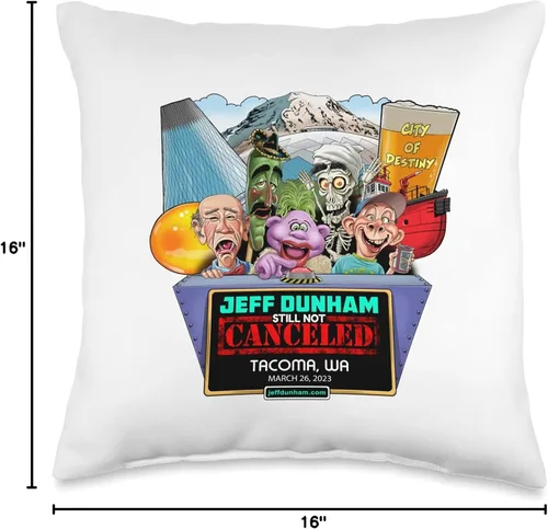 Vista 4 de JEFF DUNHAM Tacoma, WA (2023) - Almohada de 16 x 16 pulgadas, multicolor