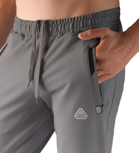 Vista 3 de SCR - Pantalones deportivos para hombre, pantalones atléticos de entrepierna larga color negro, gris y azul marino, 30L 32L 34L 36L 38L