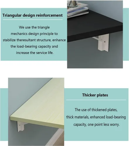 Vista 7 de Escritorios plegables para espacios pequeños, mesas de bar plegables, mesa de comedor plegable que ahorra espacio, mesas montadas en la pared, mesa