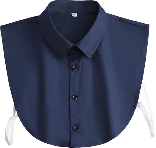 Vista 5 de Cuello Desmontable - Media Camisa Dickey de Algodón para Hombres y Mujeres, 6 Tallas (Plus), Blanco