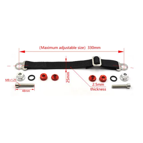 Vista 2 de OTOM Correa de rescate ajustable trasera para motocicleta Dirt Bike CRF YZF YZFX WR RMZ C2 (negro)
