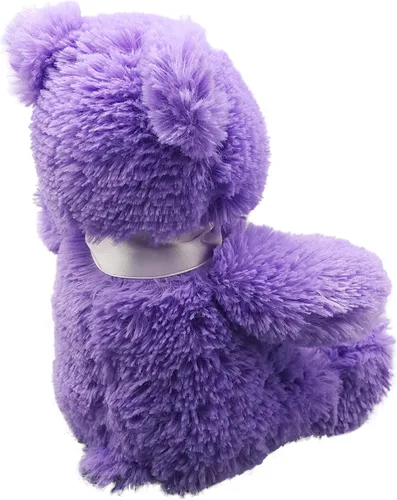Vista 2 de Anico Oso de peluche morado de 8 pulgadas, oso pequeño de felpa morada, lindo oso de peluche para regalos y mucho más