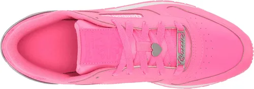 Vista 5 de Reebok Tenis clásicos de cuero para mujer Atomic PinkBlancoPewter