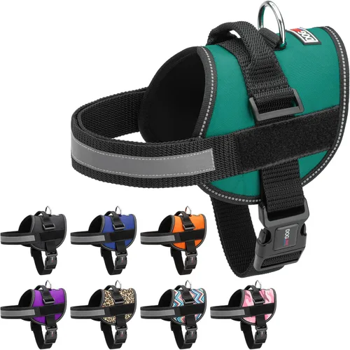 Vista 21 de Dogline Arnés para perro, chaleco reflectante ajustable sin tirones con asa para caminar, entrenar, transpirable, arnés sin estrangulamiento
