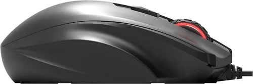 Vista 4 de Tienda Basics Mouse para juegos profesionales con sensor óptico de 12,000 DPI, 12 botones programables, LED RGB retroiluminado, color negro