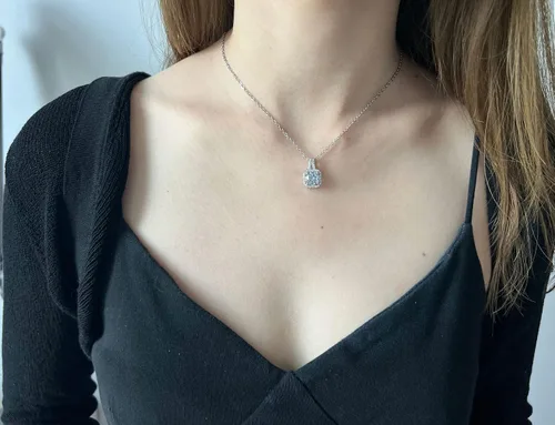 Vista 2 de Juego de 4 piezas de joyería con colgante de cristal de circón cuadrado brillante para mujer, boda, fiesta, graduación, regalos de vacaciones