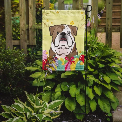 Vista 850 de Caroline's Treasures BB1923GF Bandera decorativa para jardín con diseño de Border Collie, para caza de huevos de Pascua, para jardín, jardín, patio