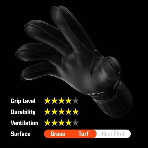 Vista 3 de T1TAN Guantes de Portero Clásicos 1.0 White-Out - Sin Protección para los Dedos - Guantes de Portero de Fútbol para Adultos - Guantes Profesionales