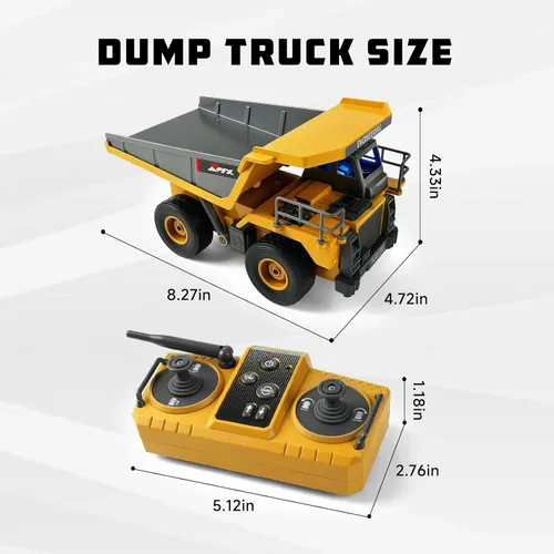 Vista 2 de BRRRRT Camión volquete RC para niños mayores de 4 años Rc Dump Truck