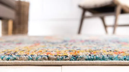 Vista 7 de Unique Loom Colección Monterey - Alfombra de área Adobe (2' x 3' 1" Rectángulo Azul/Beige)