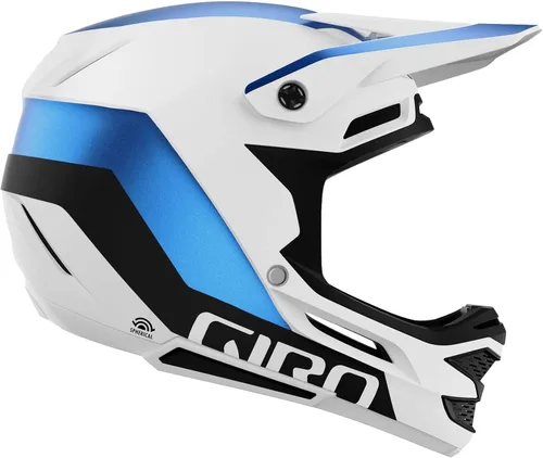 Vista 3 de Giro Insurgent - Casco esférico para bicicleta de montaña, color blanco mate/azul ano, talla M/L
