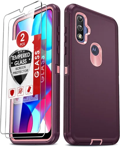 Vista 13 de LeYi Funda para Motorola One 5G Ace: Moto G 5G (2020): Funda resistente 3 en 1, funda resistente 3 en 1, funda para teléfono celular a prueba