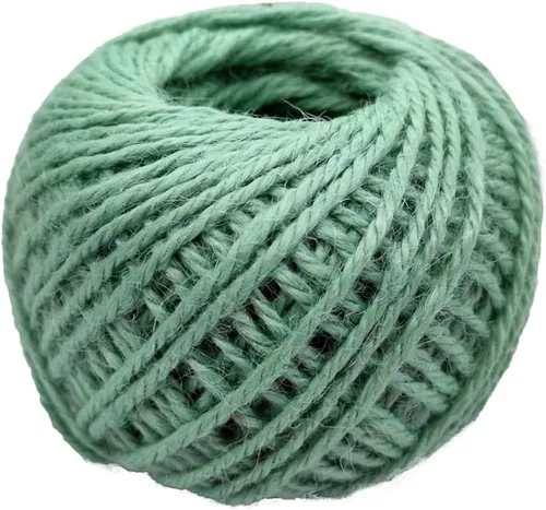 Vista 22 de Cuerda de yute verde de 54 yardas/rollo de 0.079 pulgadas, cuerda de cáñamo, cuerda gruesa fuerte, envoltura de cuerda gruesa, boda, manualidades