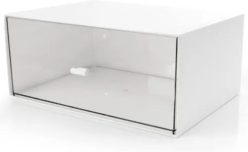 Vista 13 de Organizador de escritorio con cajones, cajones de almacenamiento apilables, caja de almacenamiento de escritorio compacta de plástico, ideal