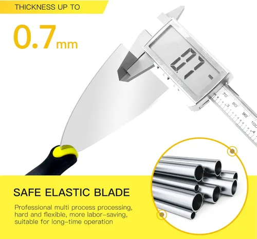 Vista 4 de DEKEones Raspadores de masilla, cuchillo de espátula de 1.5 pulgadas, herramienta raspadora de metal para acabado de paneles de yeso, raspado