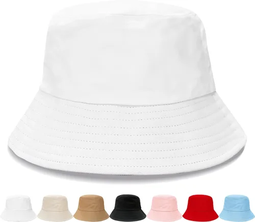 Vista 12 de NPQQUAN Bucket Hats for Men Woman Packable Foldable Sun Hats for Women Beige