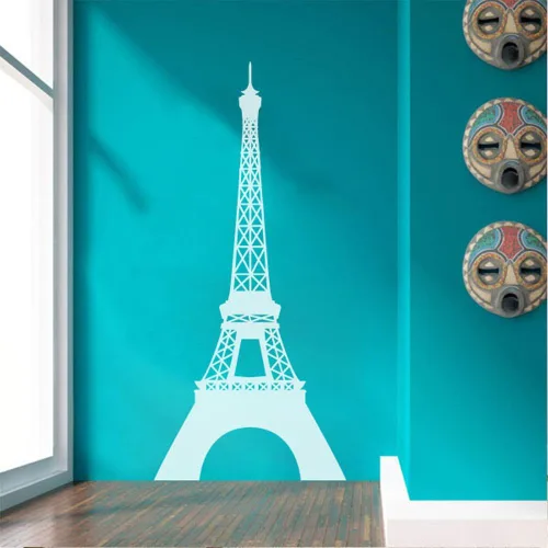 Vista 2 de Torre Eiffel de París para pared Wall Art Home Decor la Tour Eiffel vinilo calcomanía de pared Black