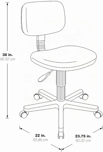 Vista 2 de Office Star SC Series - Silla de oficina ajustable básica con asiento y respaldo de espuma acolchados, tela de pedernal interlink