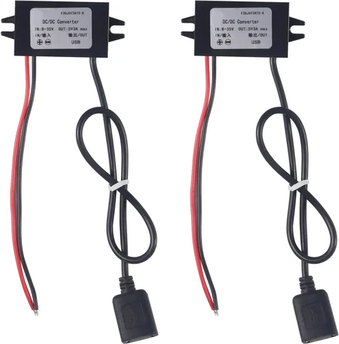 Vista 7 de Paquete de 2 convertidores de 12 V a 5 V, módulo de fuente de alimentación de tablero regulador de voltaje CC, CC 6.3-22V 12 voltios a 5 voltios 3A