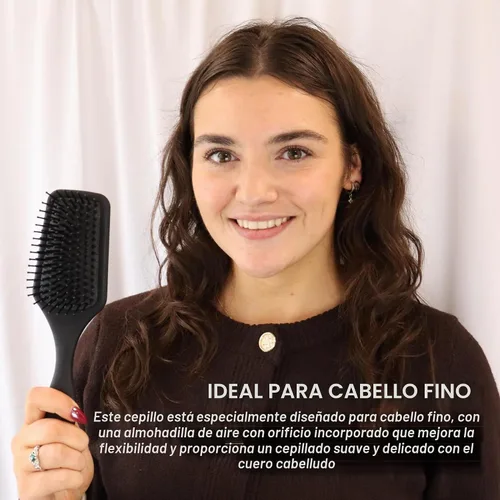 Vista 5 de Denman Mini cepillo de pelo con cojín de paleta para secar con soplado, desenredar y viajar sobre la marcha, estilo cómodo, alisado y alisado