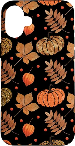 Vista 23 de Otoño hojas y calabazas patrón Halloween otoño regalos caso para iPhone 17