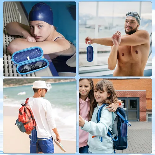 Vista 5 de Estuche para Gafas de Natación para Gafas de Natación, Fundas Protectoras para Gafas con Clip, Gafas de Sol, Gafas, Deportes