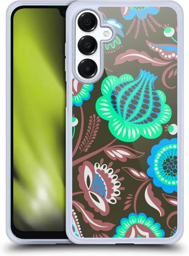 Vista 17 de Head Case Designs Officially Licensed Haroulita Blue Red Ethnic Pattern Gel Case [Military Grade Protection] Compatible with Samsung Galaxy A16 5G
