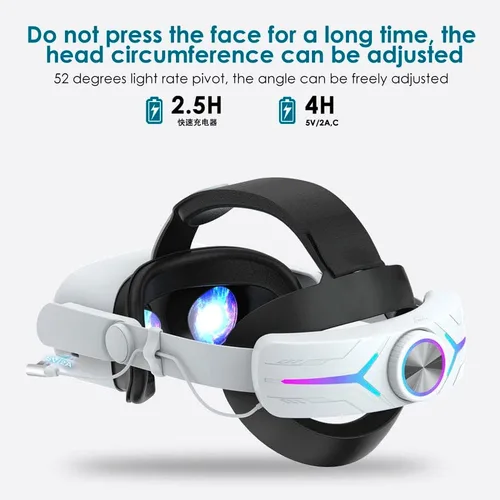 Vista 5 de Surge Headset with Battery Pack for VR, Compatible with Quest and Quest 2, Lightweight and Portable, Extends Playtime for 8 Hours (Black)