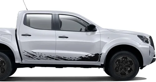Vista 2 de Adhesivo adhesivo de vinilo para salpicaduras de barro compatible con Nissan Frontier Navara 2004-Present (negro)