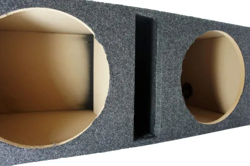 Vista 5 de American Sound Connection Caja de subwoofer de 12 pulgadas doble, ventilada y con puerto, MDF para sistema estéreo de audio de coche