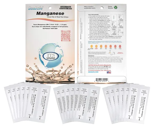 Vista 3 de Industrial Test Systems 481012 Sensafe Kit de tira de prueba de agua de manganeso 12 pruebas