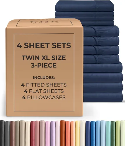 Vista 323 de Pack of 2, Twin Size 3 Piece Sheet Set - Breathable & Cooling - White