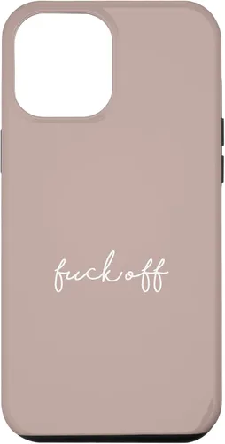 Vista 26 de Funda para iPhone 16 Pink Taupe Fuck Off Divertida manuscrita a mano con refranes sarcásticos groseros