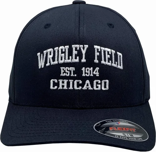 Vista 2 de Wrigley Field Chicago 1914 Flex Fit - Gorro de natación, color azul marino
