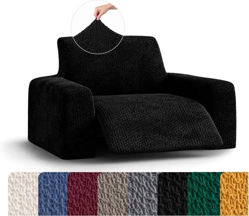 Vista 17 de PAULATO BY GA.I.CO. Funda reclinable – Funda de ajuste suave – Protector elástico de muebles reclinables de 1 pieza – Tela de terciopelo lavable a
