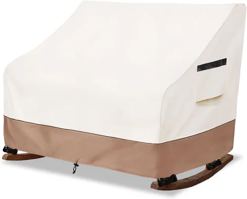 Vista 10 de Funda para silla mecedora para exteriores, resistente 600D, funda de invierno para silla de patio de 27 pulgadas de ancho x 34 pulgadas