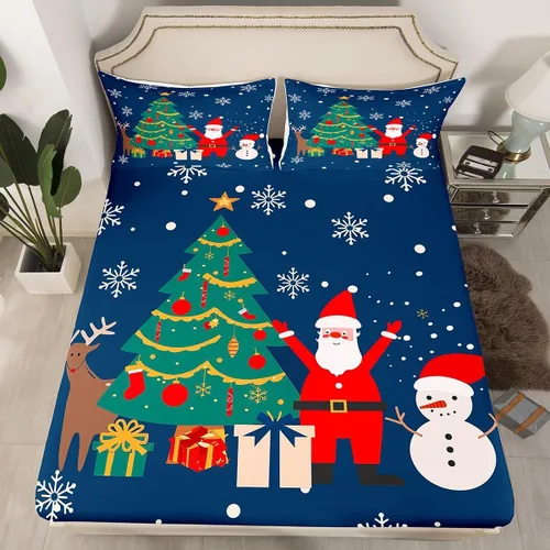 Vista 24 de Erosebridal Divertida sábana bajera ajustable de Halloween para niños, lindo juego de ropa de cama de calabaza fantasma, decoración de Halloween