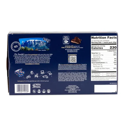 Vista 3 de Loacker Classic - Galletas de oblea de chocolate premium, crujientes con relleno de crema de chocolate - Paquete múltiple de 12 paquetes