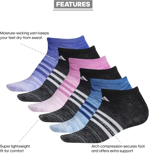 Vista 2 de adidas womens Superlite No Show Socks 6-pair - 2020
