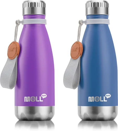 Vista 9 de Botella de Agua de 9 oz para Niños - Botella de Agua Pequeña de Acero Inoxidable para la Escuela con Aislamiento al Vacío de Metal a Prueba de Fugas
