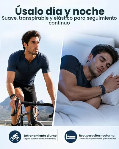 Vista 5 de Correa deportiva de nailon compatible con Amazfit Helio correa, pulsera ajustable con funda de parachoques de metal para correa de helio Negro