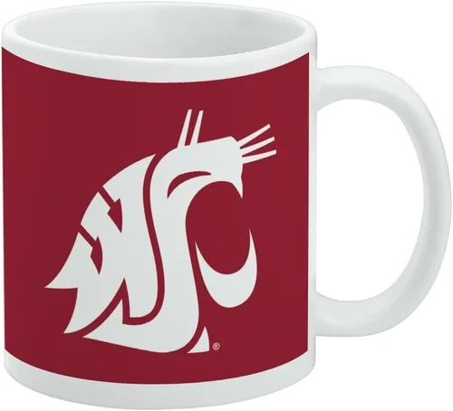 Vista 172 de Taza de cerámica con el logotipo principal de la Universidad Rider, taza de regalo novedosa para café, té y bebidas calientes, 11oz, blanca
