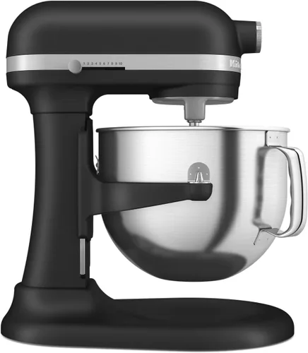 Vista 2 de KitchenAid KSM70SK - Mezclador de soporte elevador de tazón de 7 cuartos con batidor de doble borde flexible y accesorio de molinillo de alimentos