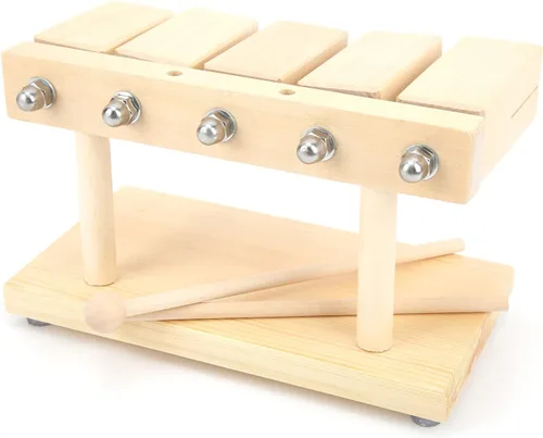 Vista 2 de Bloque de percusión de madera, 5 tonos, ritmo de arce, con martillo para música de ópera nacional
