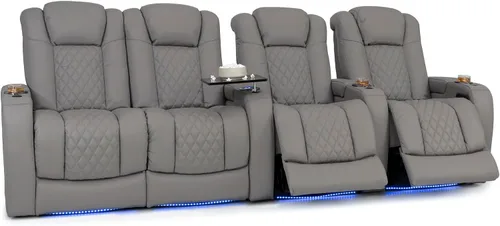 Vista 70 de Seatcraft Virtuoso 365 - Asiento de cine en casa (3 unidades), color ébano