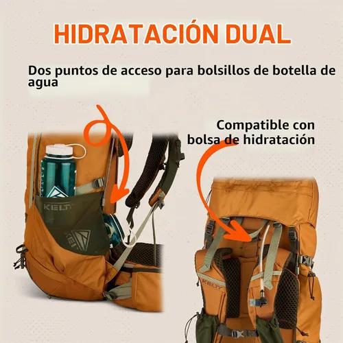 Vista 10 de Kelty Glendale - Mochila de marco interno de 65 L a 105 L, paquete de senderismo para varios días, suspensión ajustable, ajuste personalizado