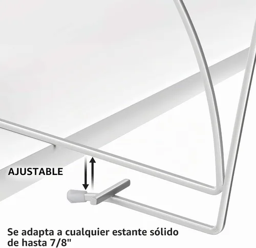 Vista 4 de LYNK Professional® Home™ - Separadores de estantes blancos altos, organizadores y almacenamiento de ropa de cama, almacenamiento de lino