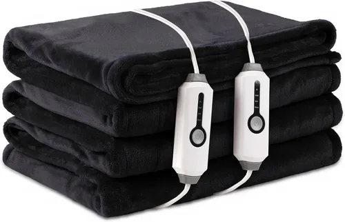 Vista 23 de LaffyLo Manta Eléctrica con Calefacción Tamaño Twin 62×84, Franela Transpirable y Lujosa, Regalo Suave y Cálido con Protección contra