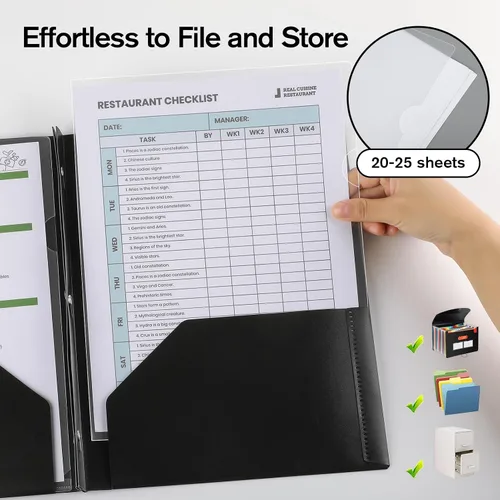Vista 7 de KTRIO Fundas transparentes para carpetas de plástico para documentos, bolsillos para proyectos, paquete de 12, se adapta a papel de tamaño carta